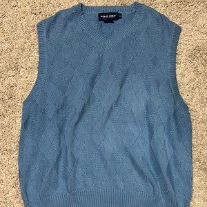 Polo Golf by Ralph Lauren Men's Heavy Blue Golf Knit Sweater Vest‎ Size Large